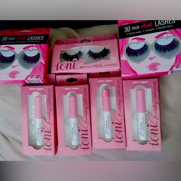 Ioni Makeup Eyelashes 3d Faux Mink Lashes Natural With Four